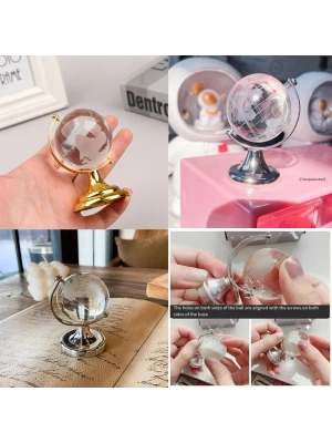 Kristal Büyük Boy Cam Dünya Küresi