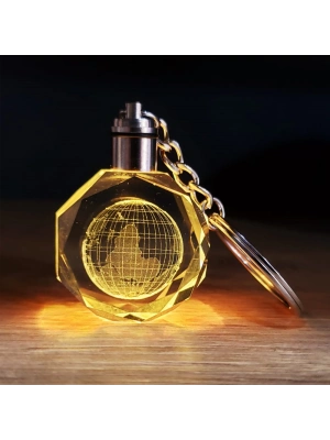 Kristal Dünya Tasarımlı Renk Değiştiren Anahtarlık