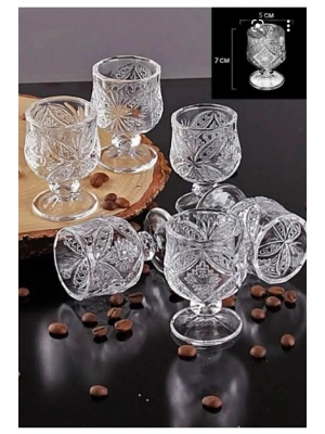 Kristal Kahve Yanı Bardağı 6lı Royaleks-R1720