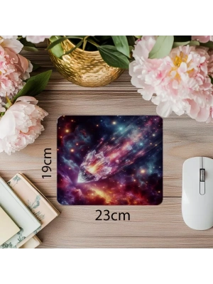 Kristal Kuyruklu Comet Mousepad – 3D Efektli - 19x23 cm 2 mm Dikdörtgen İthal Baskılı Mouse Pad
