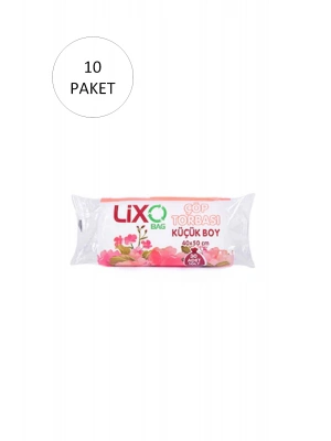 Küçük Boy Çöp Torbası 40 x 50 cm 30 Lu Rulo x 10 Paket = 300 Adet (Şeffaf)