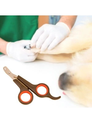 ®  Küçük Çelik Uçlu Kedi Köpek Evcil Hayvan Tırnak Makası Pati Bakım Aleti Ergonomik Kaymaz Sap