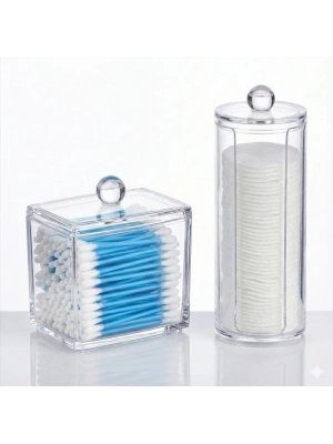 Kulak Çubuğu Ve Makyaj Pamuğu Organizeri Set