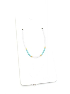 Kum Boncuk Halhal - Beyaz