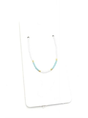 Kum Boncuk Halhal - Beyaz