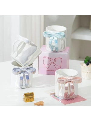 Kurdale Motifli Seramik Kupa Bardak