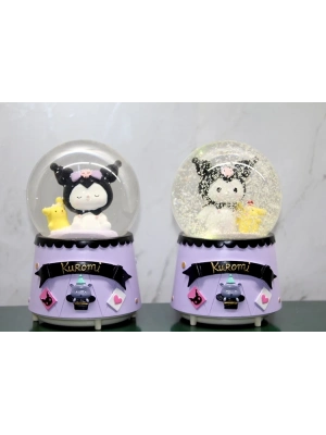 Kuromi Işıklı Müzikli Kar Küresi Orta Boy Alk3044