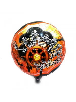 Kuru Kafalı Korsanlar Halloween Şekilli Folyo Balon 45 cm