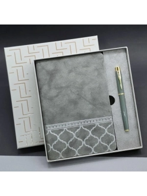 Kutulu Deri Defter Roller Kalem Set