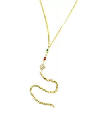 Kuzey Yıldız Y Kolye - Altın