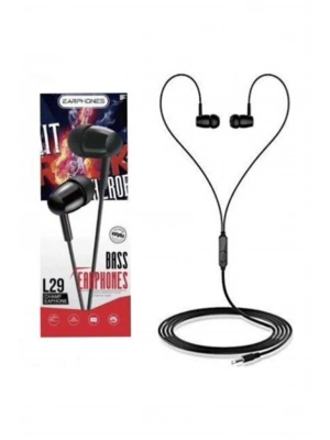 L29 Platoon Bass Earphones Kulaklık Siyah