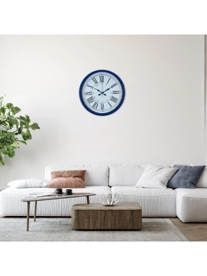 Lacivert 36 Cm Dekoratif Duvar Saati