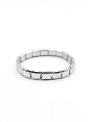 Lastikli Çelik Bileklik - Gümüş