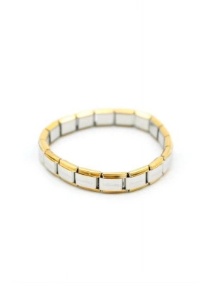 Lastikli Çelik Bilezik - Gümüş