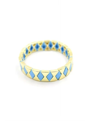 Lastikli Porselen Bilezik - Mavi