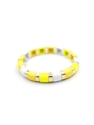 Lastikli Porselen Bilezik - Sarı