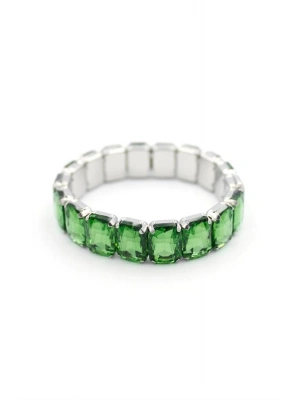 Lastikli Taşlı Bilezik - Yeşil