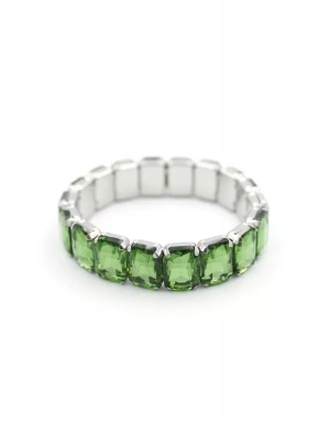 Lastikli Taşlı Bilezik - Yeşil