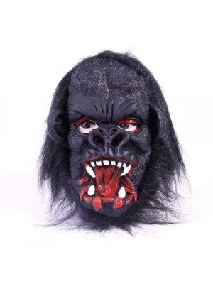 Lateks Goril Maskesi Siyah Saçlı 2 No