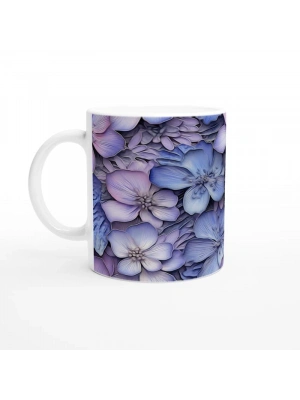 Lavanta Rüyası Çiçek Desenli Kupa