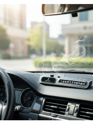 ® LED Işıklı Araç Ön Cam Telefon Numarası Gösterme Aparatı + 3 Seviyeli Hava Nemlendirici