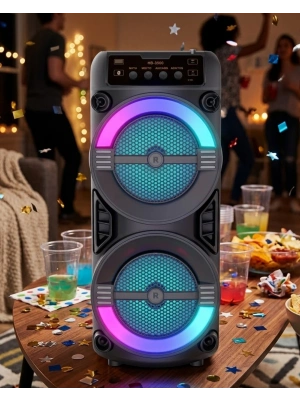 LED Işıklı Kablosuz Bluetooth Hoparlör USB TF Kart Destekli