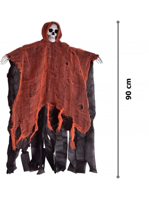 LED Işıklı Pelerinli Kuru Kafa Dekor