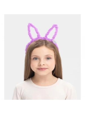 Led Işıklı Peluş Tavşan Kulak Taç Lila