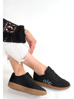 Lendo Siyah Süet Bağcıklı Spor Ayakkabı