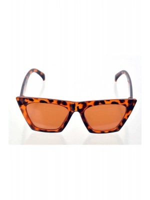 Leopar Çerçeve Cat Eye Kadın Güneş Gözlüğü - Moda Gözlük