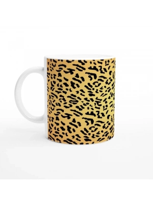 Leopar Desenli Modern Tarz Baskılı Kupa Bardak