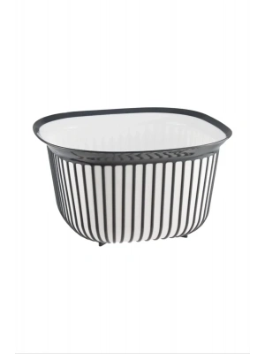 Linea Kare Çizgi Desenli Kase 4 Lt Royaleks-BNM-3712