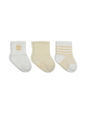 ® Little Love Girl 3lü Penye Soket Çorap 10137 Ekru