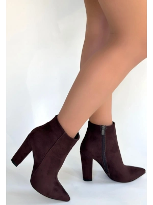 Loora Açık Kahve Süet Topuklu Bot