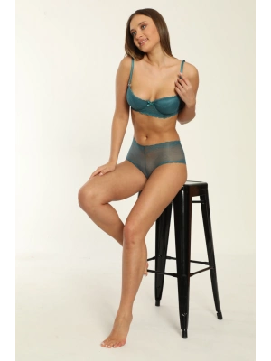 Kadın Yeşil Şortlu Push Up Sütyen Külot Takımı