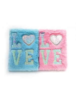 LOVE Tasarımlı Peluş Hatıra Defteri