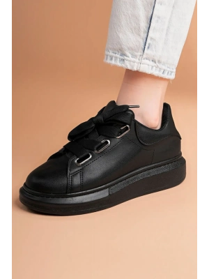 ÇOK SATAN LC105 Siyah ST Bağcıklı Kadın Ayakkabı