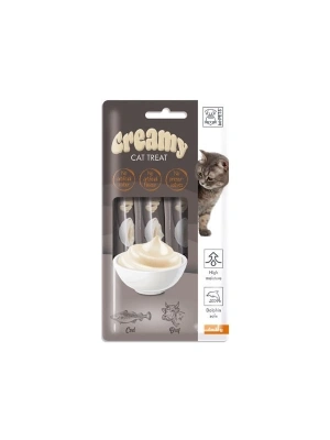 M-Pets Creamy Morina Balıklı ve Sığır Etli Sıvı Kedi Ödülü 1 Adet 4x15 Gr