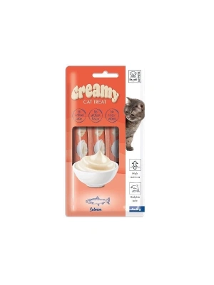 M-Pets Creamy Somonlu Sıvı Kedi Ödül Maması 1 Adet 4x15 Gr
