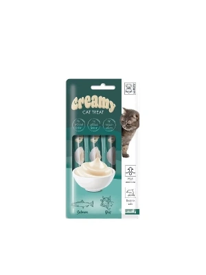 M-Pets Creamy Somonlu ve Biftekli Sıvı Kedi Ödülü 1 Adet 4x15 Gr
