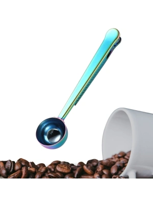 ®  Mandallı Kahve Ölçü Kaşığı Renkli Çok Fonksiyonlu Paslanmaz Çelik Kaşık
