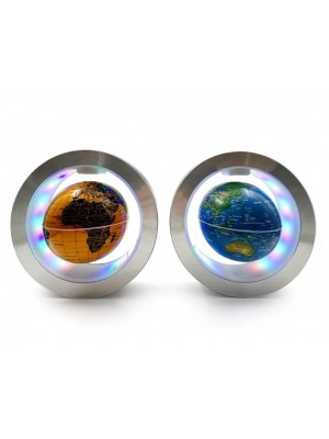 Manyetik Yuvarlak Ledli Dünya Küre