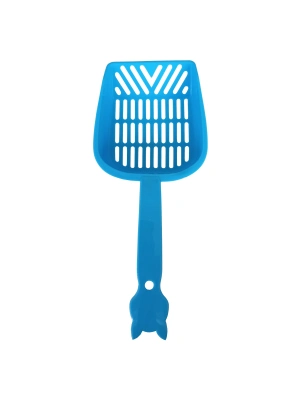 Markapet İnce Elekli Kedi Kumu Küreği Medium 10-25 cm Mavi