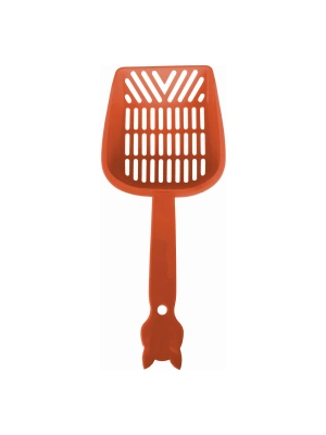 Markapet İnce Elekli Kedi Kumu Küreği Medium 10-25 cm Turuncu