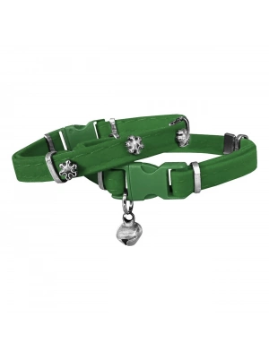 Markapet Kadife Kedi Boyun Tasması Kar Taneli 20-32 cm Yeşil