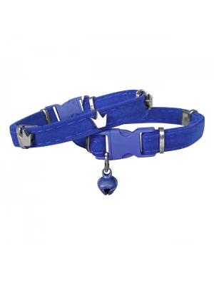 Markapet Kadife Kedi Boyun Tasması King 20-32 cm Mavi