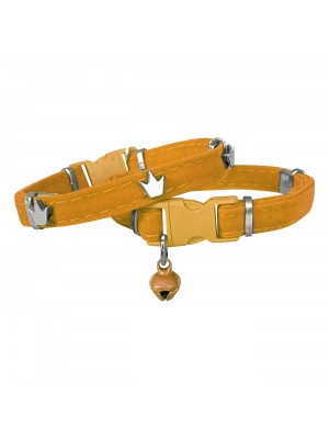 Markapet Kadife Kedi Boyun Tasması King 20-32 cm Sarı