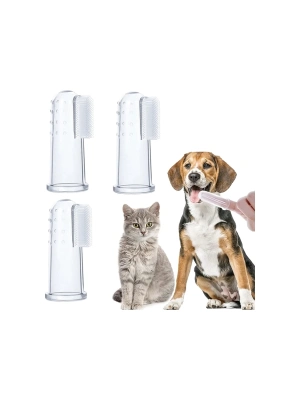 Markapet Kedi ve Köpek Parmak Diş Fırçası 5.5 cm Şeffaf