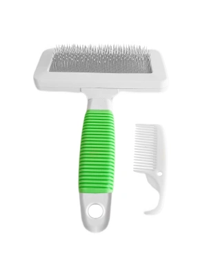 Markapet Temizleme Aparatlı Kedi Köpek Tarağı 7 cm-14 cm Small Yeşil
