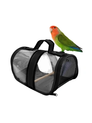 Markapet Tünekli Kuş Taşıma Çantası 20-30 cm Siyah